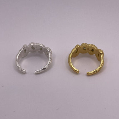 Chunky Organic Textured 925 sterling silver Ring