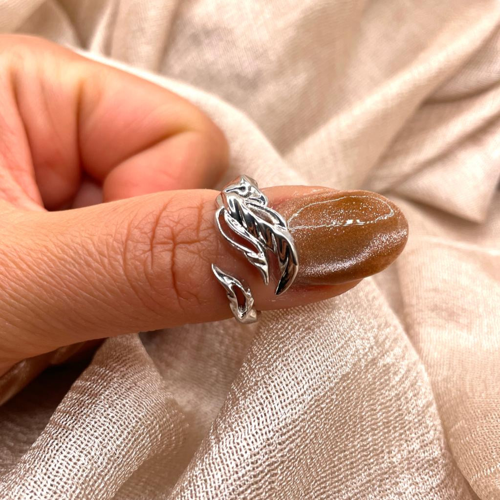 Flamevine Adjustable 925 Sterling Silver Ring