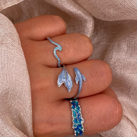 Blue Wave 925 Sterling Silver Ring