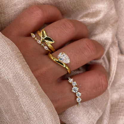 Cluster Moissanite 925 Sterling Silver Ring | VVS1  D Color