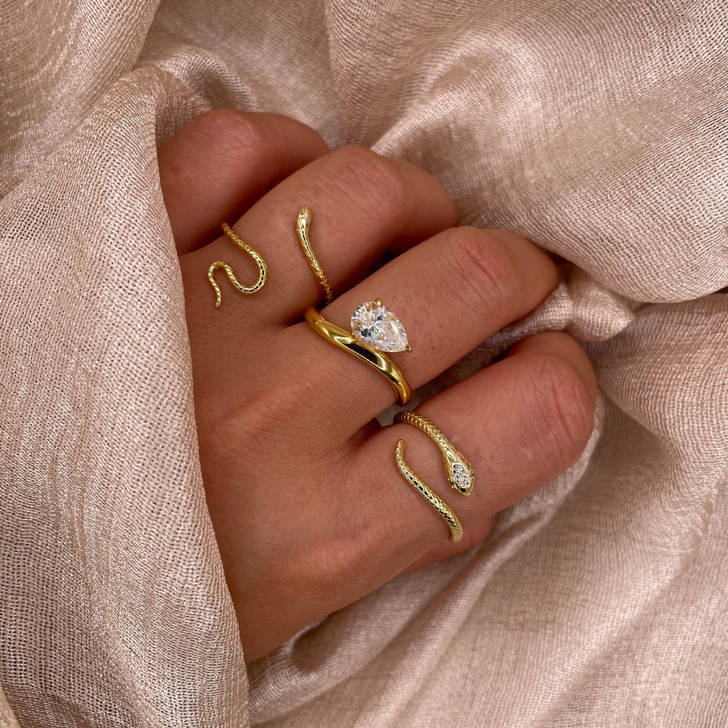 Snake Wrap 925 Sterling Silver Ring