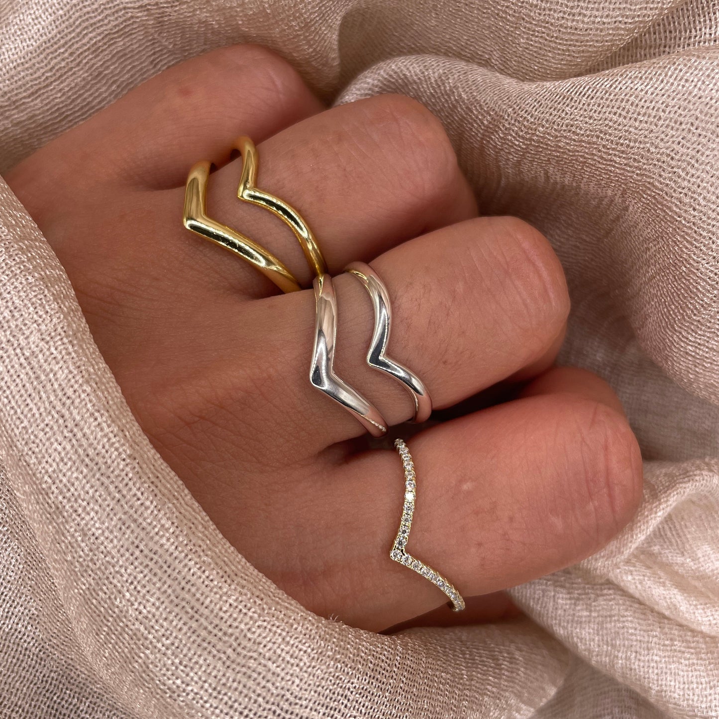 Dual Layer Open 925 Sterling Silver Ring