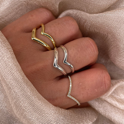 Dual Layer Open 925 Sterling Silver Ring