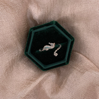Satin Seahorse 925 Sterling Silver Ring
