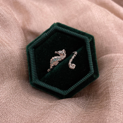 Satin Seahorse 925 Sterling Silver Ring