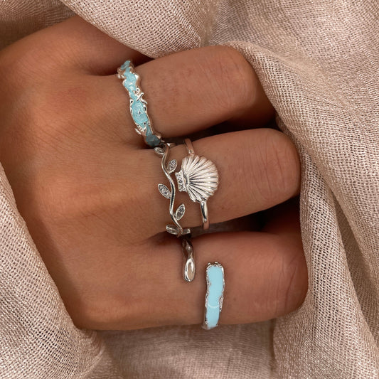 Sirena Shell 925 Sterling Silver Ring