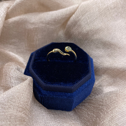 Blue Eye Wave 925 Sterling Silver Ring