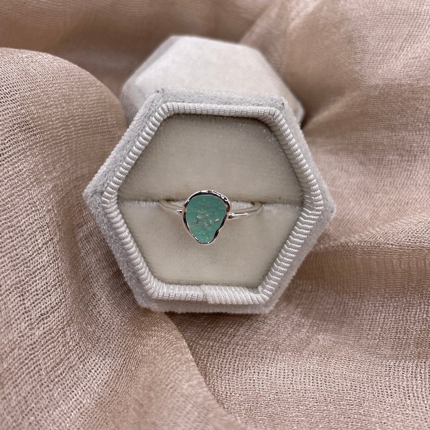 Sea Glass Glow 925 Sterling Silver Ring