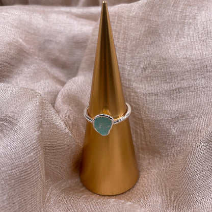 Sea Glass Glow 925 Sterling Silver Ring