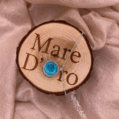 Ocean Drop Pendant 925 Sterling Silver Necklace