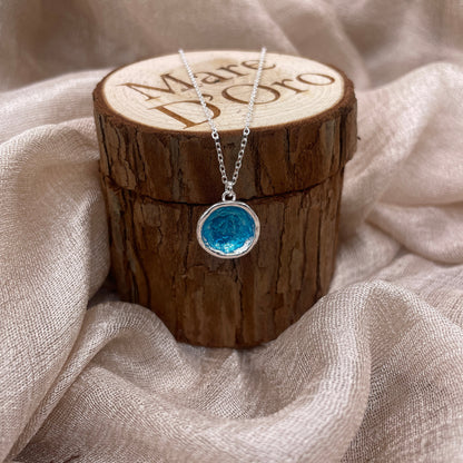 Ocean Drop Pendant 925 Sterling Silver Necklace