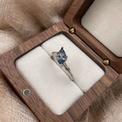 Midnight Tide Marquise 925 Sterling Silver Ring
