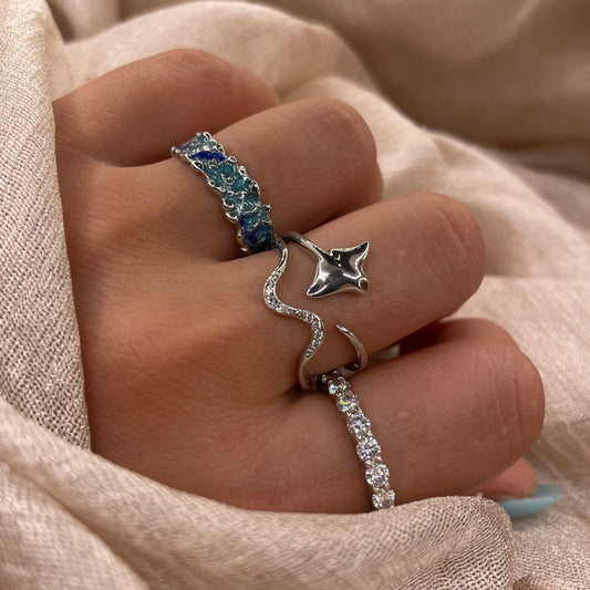 Ocean Edge Crest 925 Sterling Silver Ring