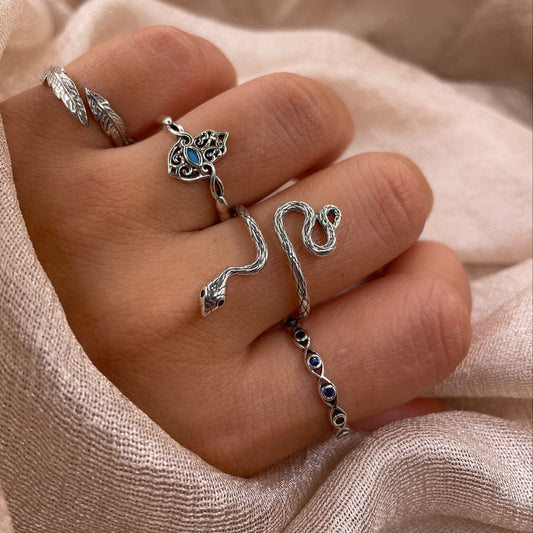 Lucky Eye Band 925 Sterling Silver Ring