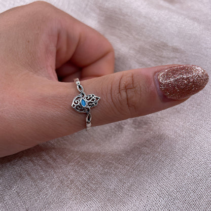 Hamsa Hand 925 Sterling Silver Ring