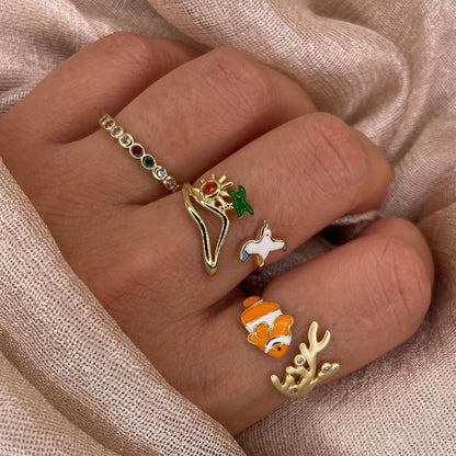 Beach Island Open  925 Sterling Silver Ring