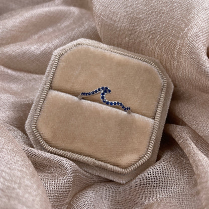 Royal Blue Wave 925 Sterling Silver Ring