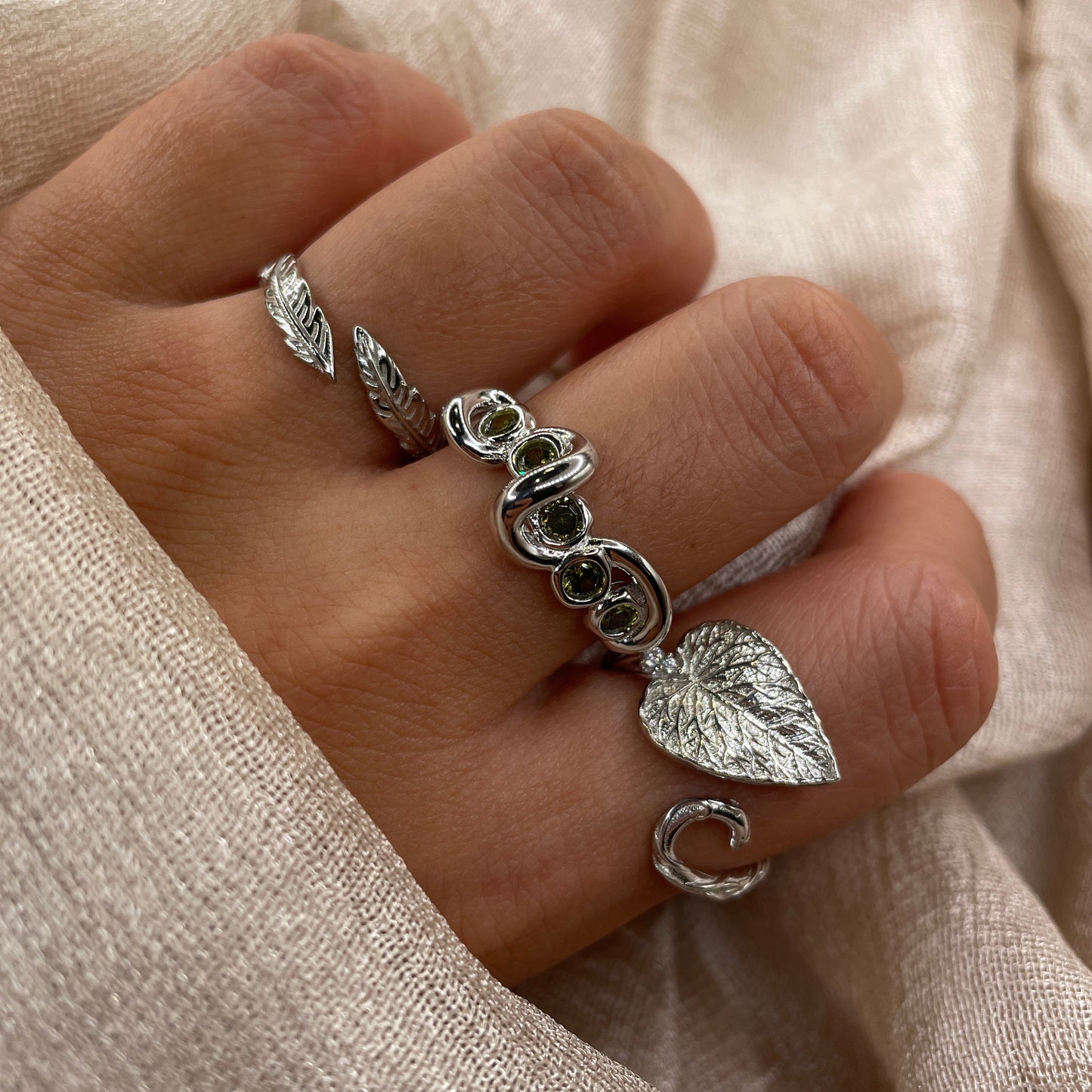 Glow Flow 925 Sterling Silver Ring