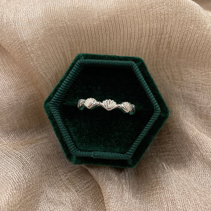 Shell Band 925 Sterling Silver Ring