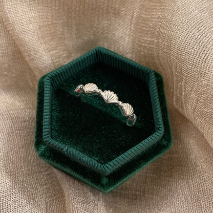 Shell Band 925 Sterling Silver Ring