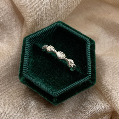 Shell Band 925 Sterling Silver Ring