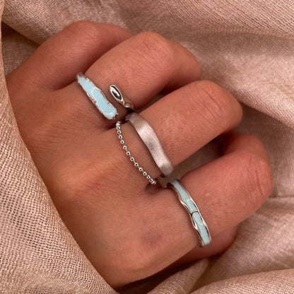 Bead Layer 925 Sterling Silver Ring