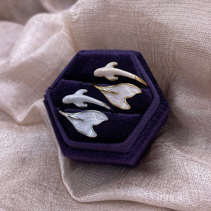Mare D'Oro Whale Adjustable 925 Sterling Silver Ring