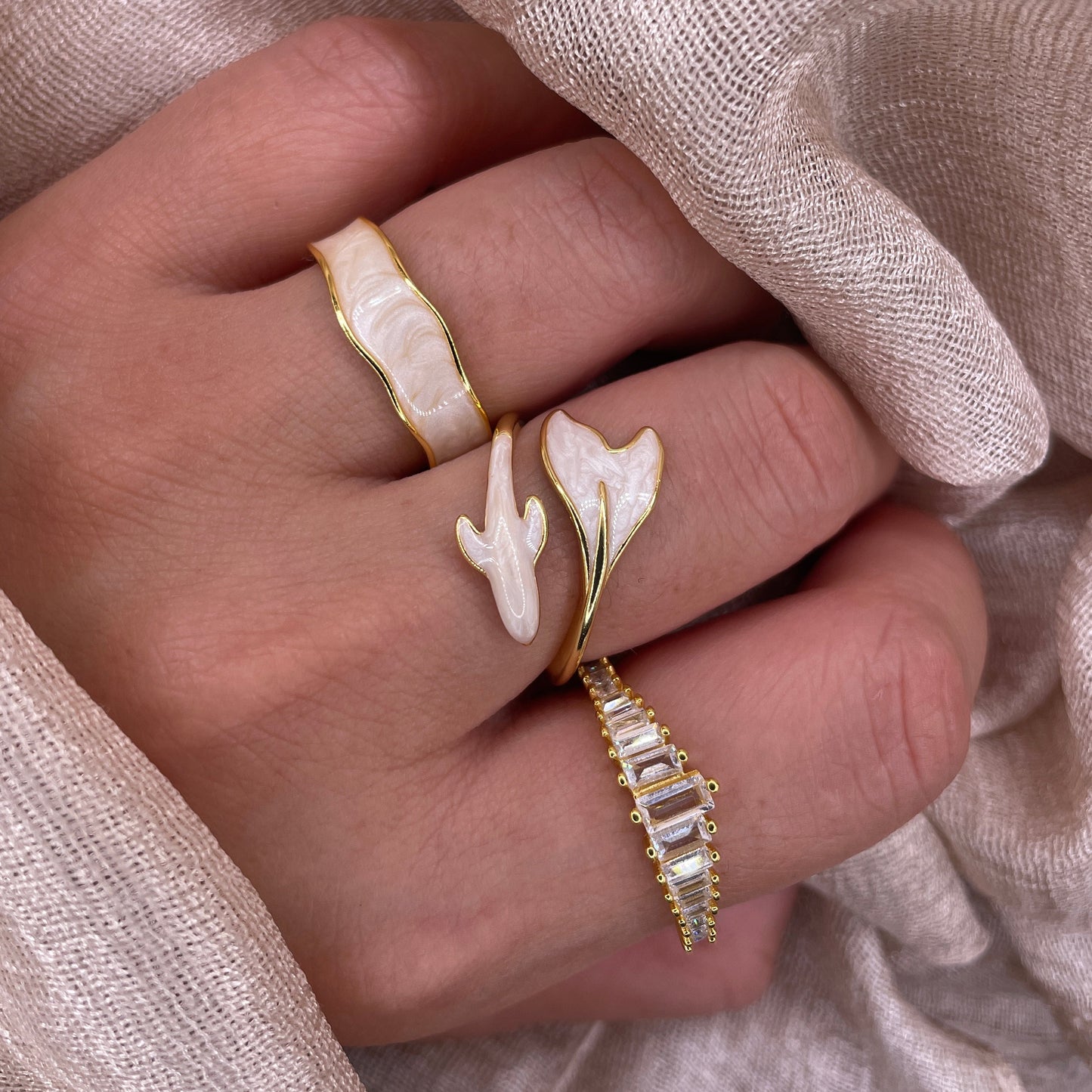 Mare D'Oro Whale Adjustable 925 Sterling Silver Ring