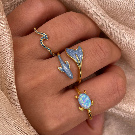Opal Turtle 925 Sterling Silver Ring