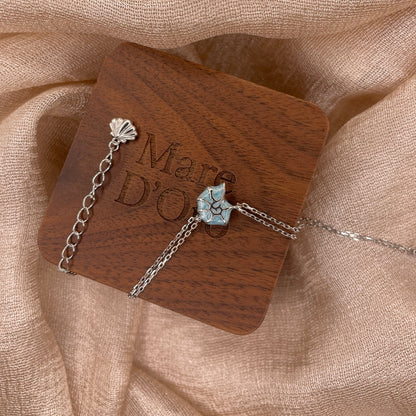 Blue Seashell 925 sterling silver Bracelet