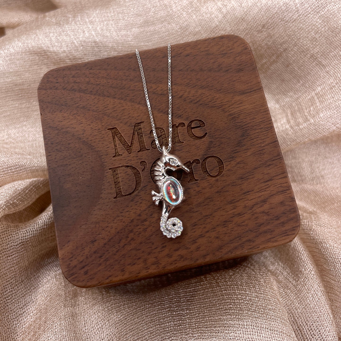 Seahorse 925 Sterling Silver Necklace