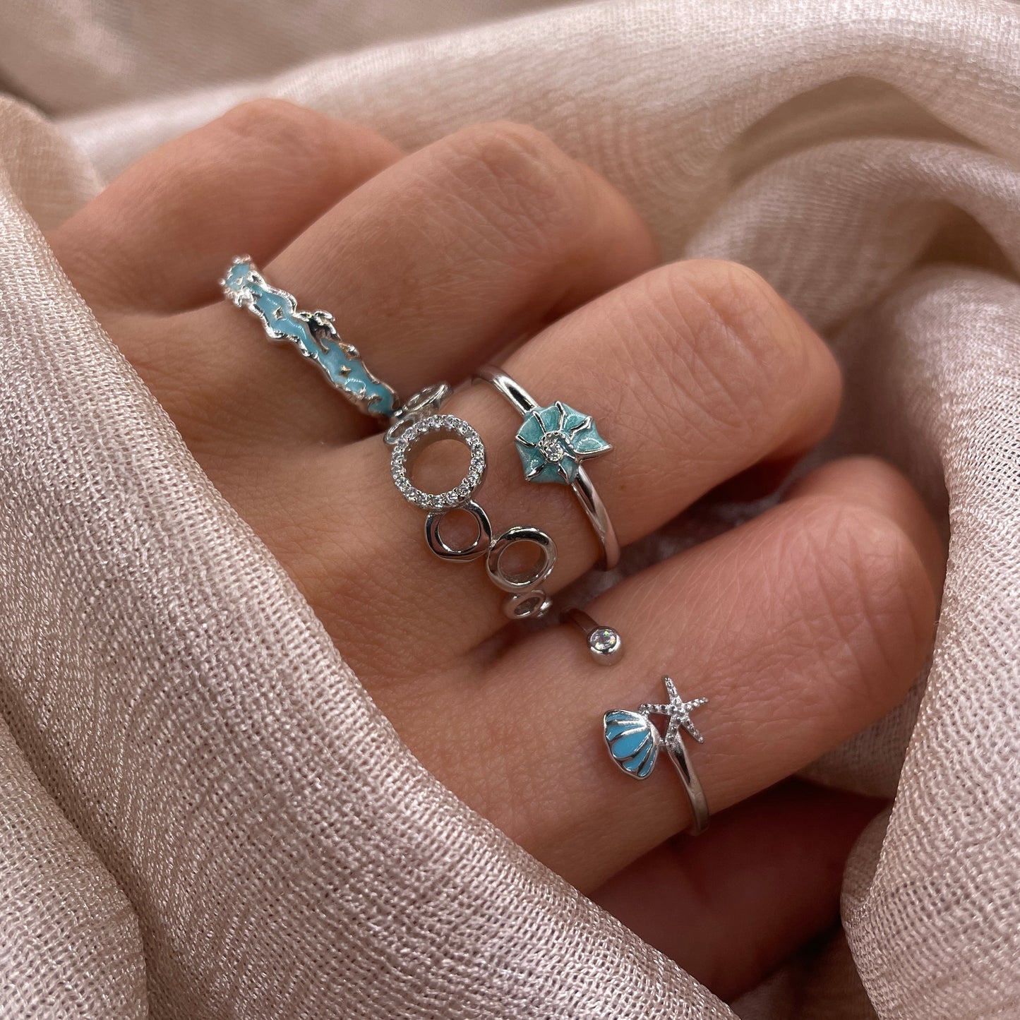 Sparkle Bubble 925 Sterling Silver Ring