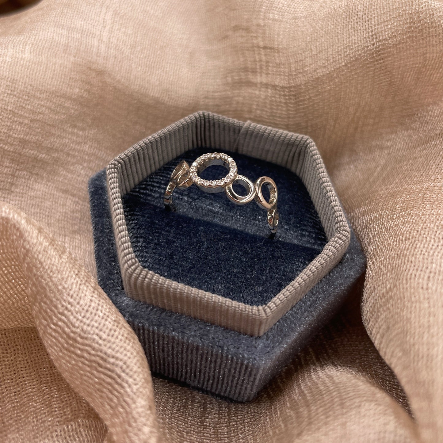 Sparkle Bubble 925 Sterling Silver Ring