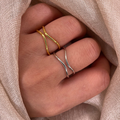Dual Tide 925 Sterling Silver Ring