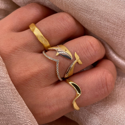Matte Tide 925 Sterling Silver Ring