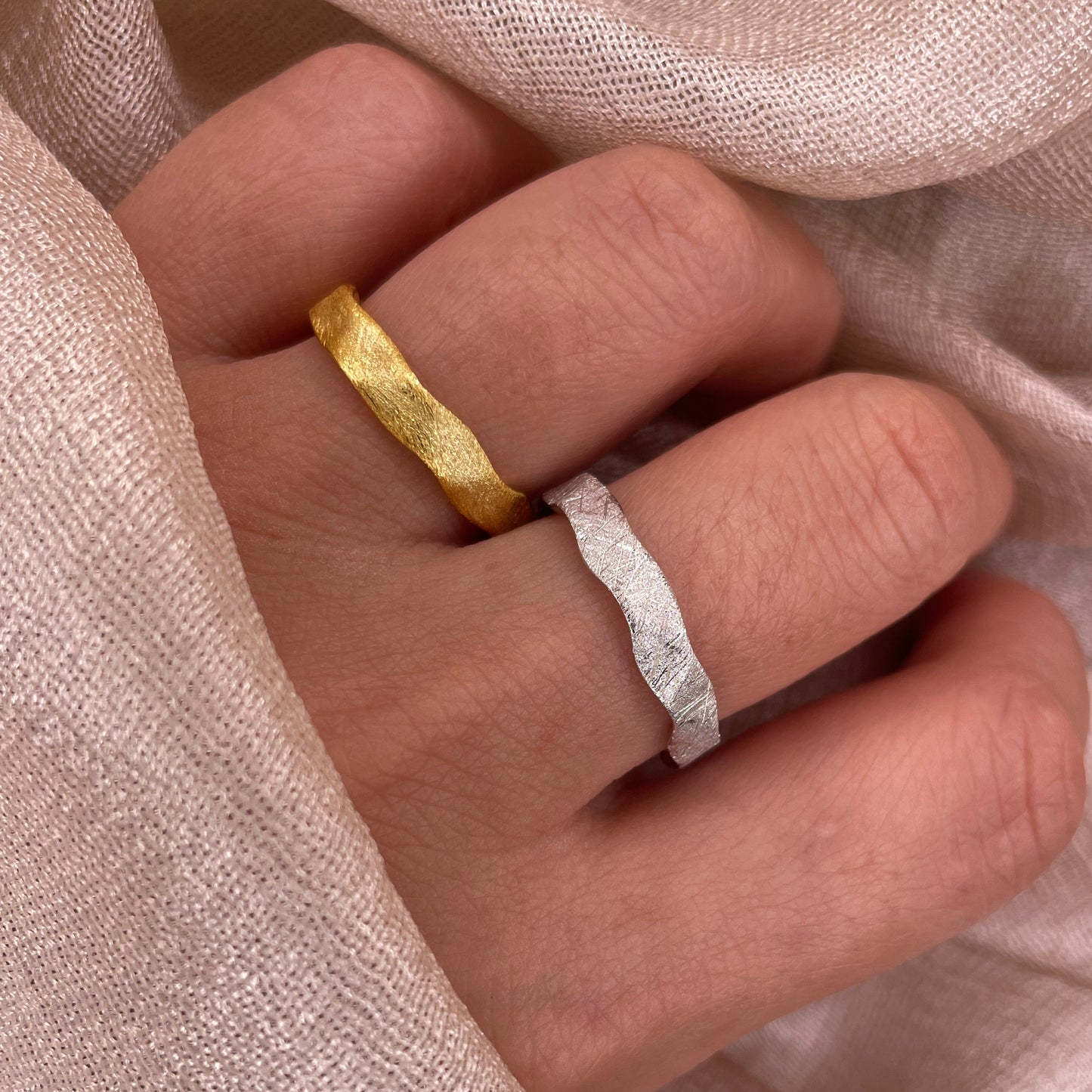 Matte Tide 925 Sterling Silver Ring