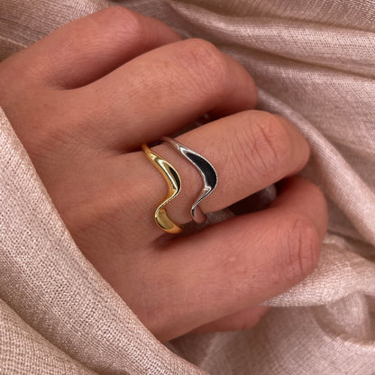 Gentle Wave 925 Sterling Silver Ring