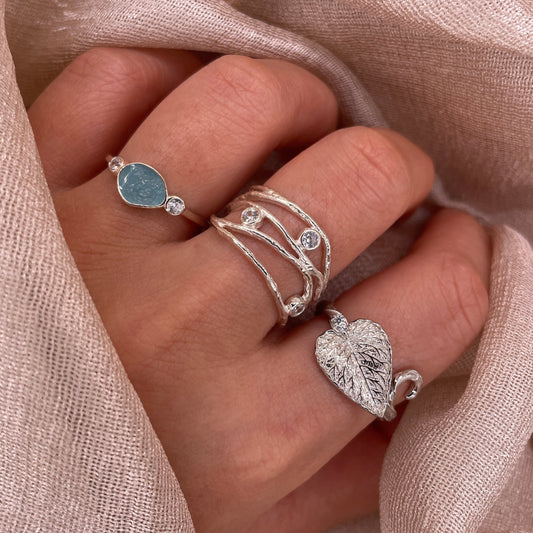 Tidal Layers 925 Sterling Silver Ring