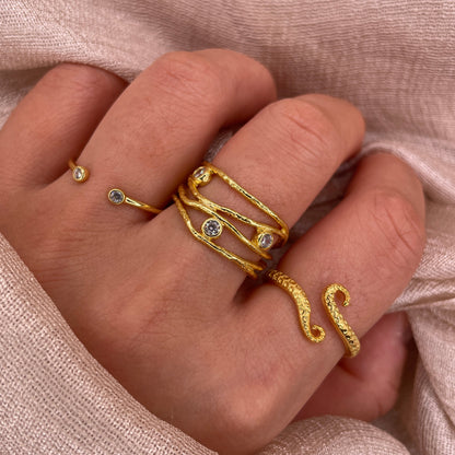 Tidal Layers 925 Sterling Silver Ring