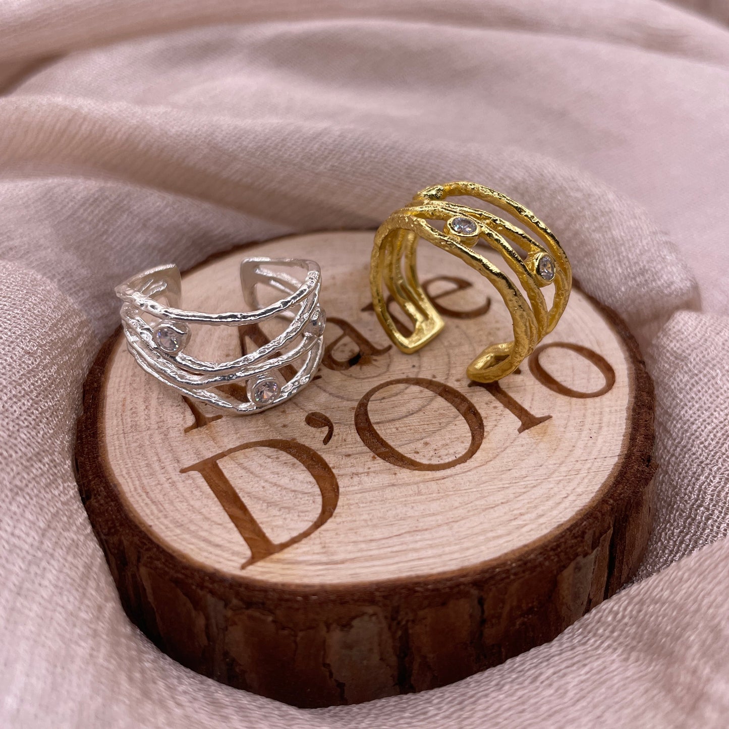 Tidal Layers 925 Sterling Silver Ring