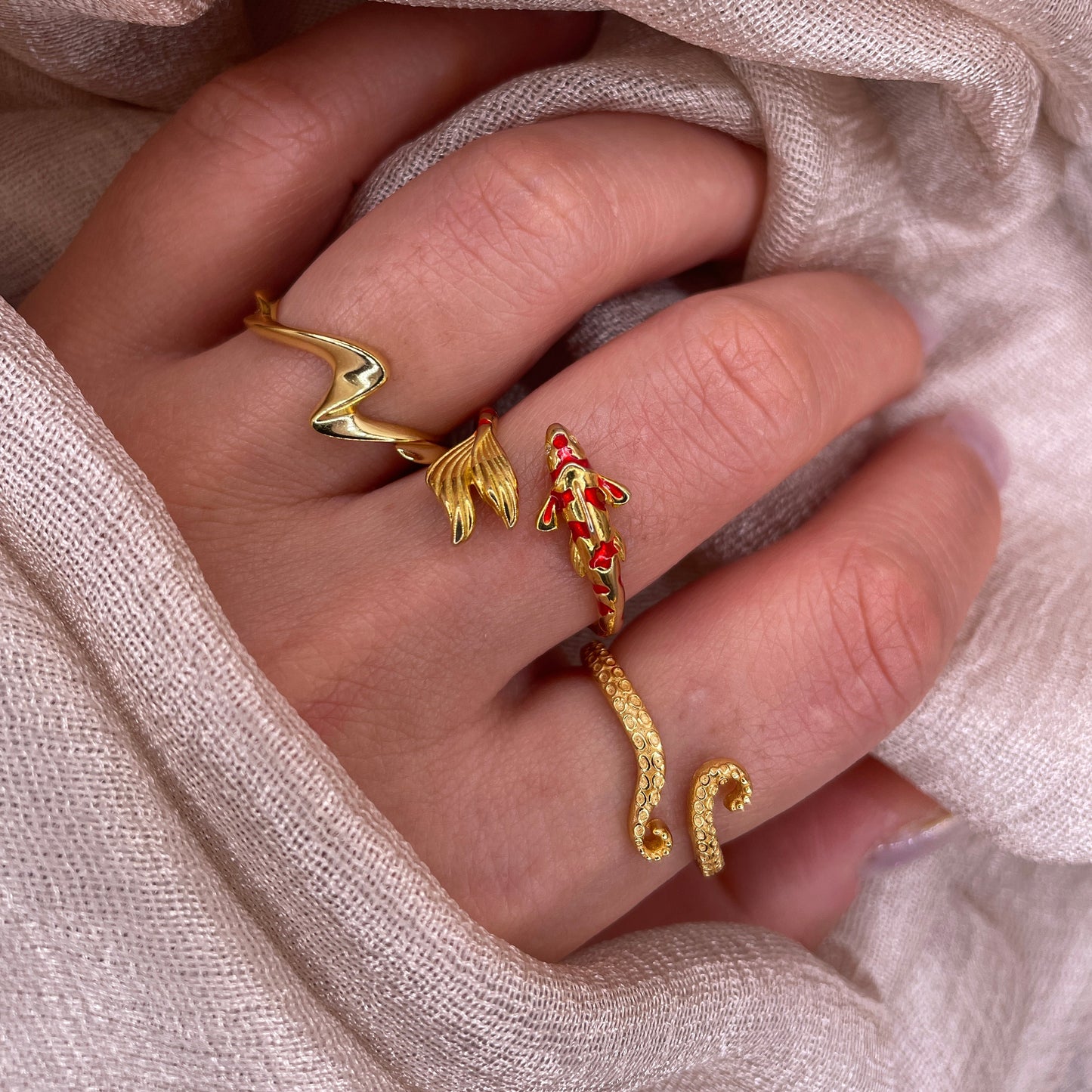 Octopus 925 Sterling Silver Ring
