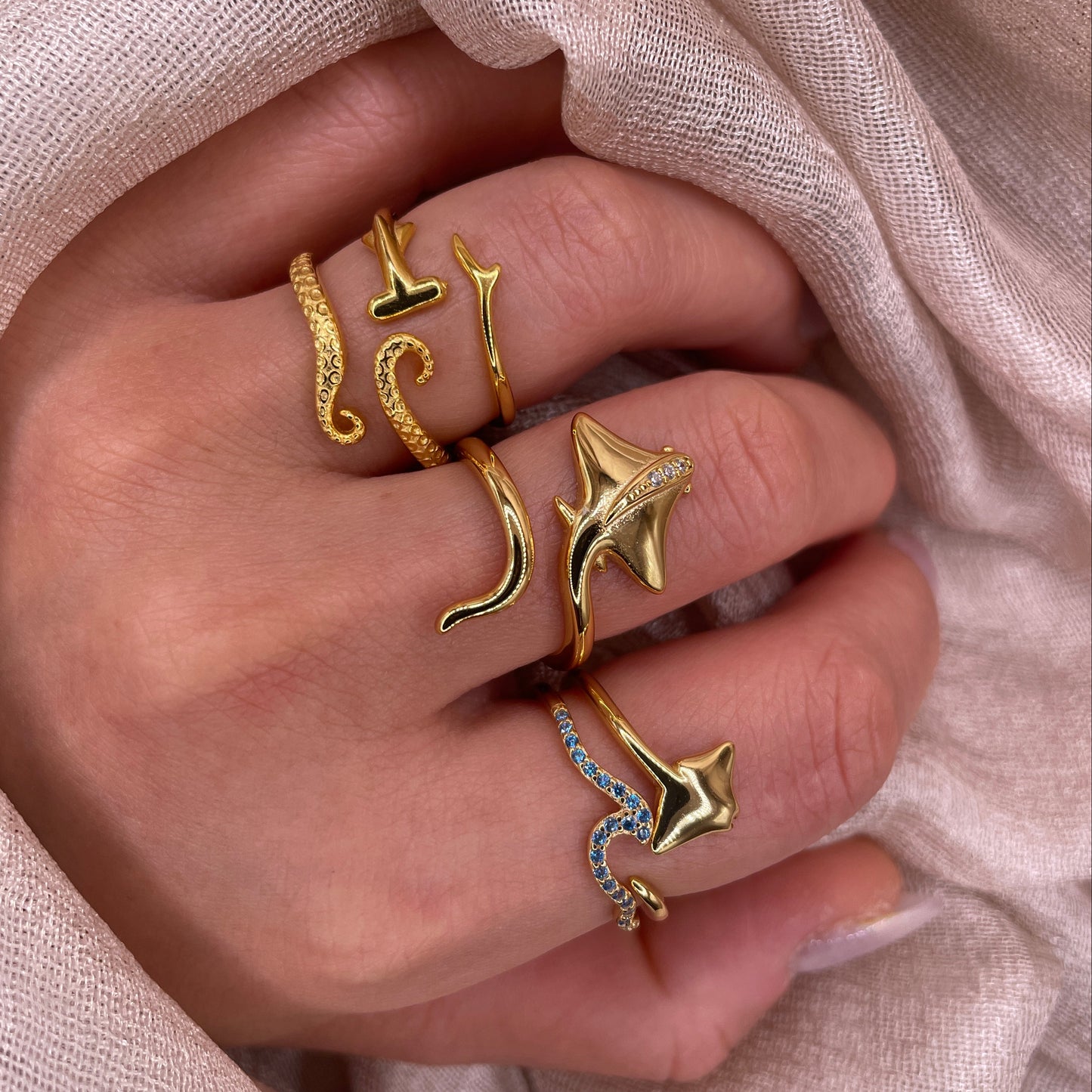 Hammerhead Shark 925 Sterling Silver Ring
