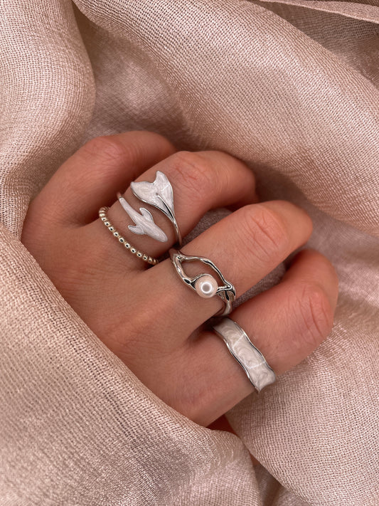Pearl Ocean Flow 925 sterling silver Ring