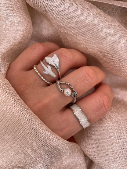 Pearl Ocean Flow 925 sterling silver Ring