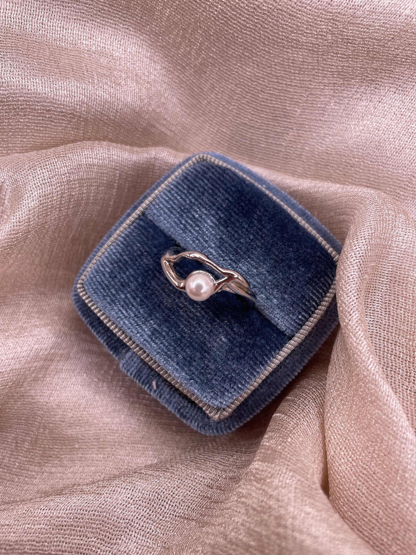 Pearl Ocean Flow 925 sterling silver Ring