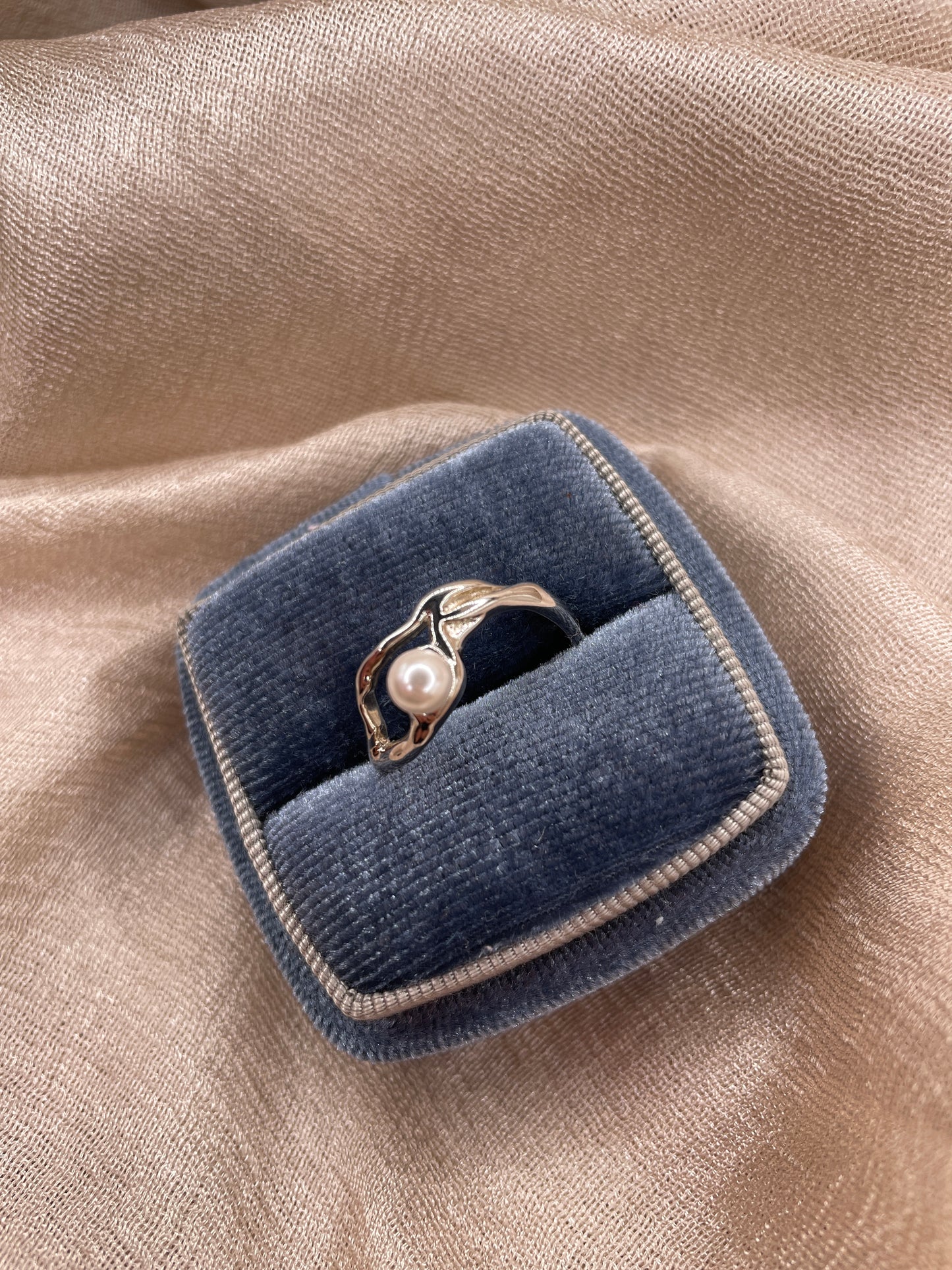 Pearl Ocean Flow 925 sterling silver Ring