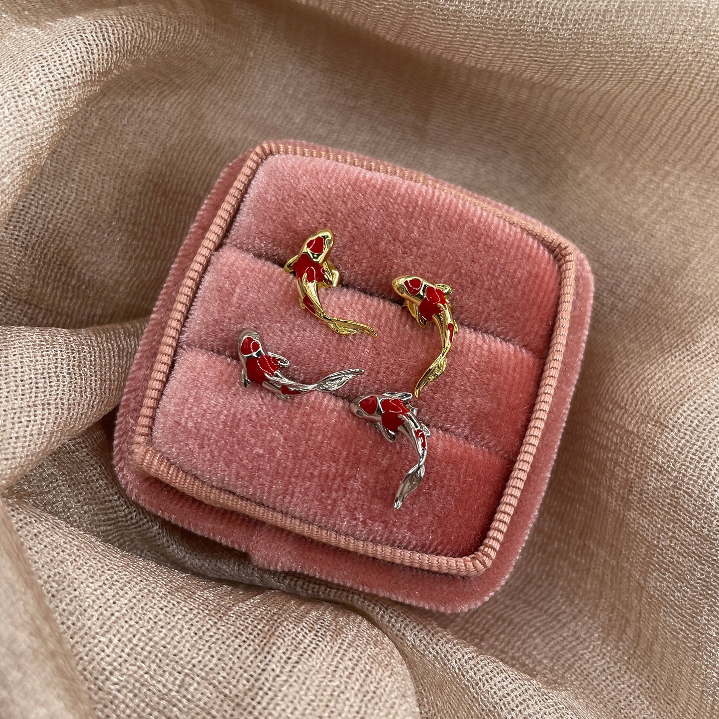 Lucky Koi 925 Sterling Silver Earrings