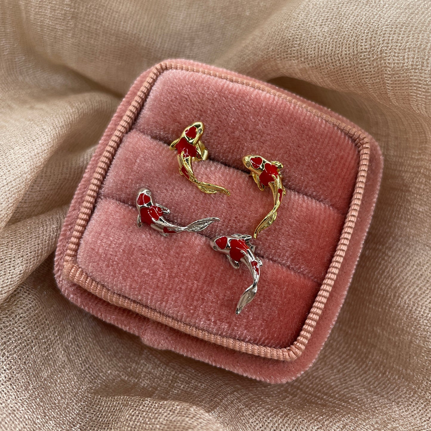 Lucky Koi 925 Sterling Silver Earrings