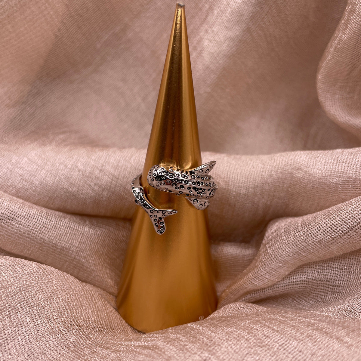 Whale Shark Adjustable 925 Sterling Silver Ring