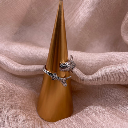 Whale Shark Adjustable 925 Sterling Silver Ring